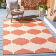 thumbnail image 1 of Safavieh Courtyard Elwyn Geometric Indoor/Outdoor Area Rug, Beige/Terracotta, 5'3" x 7'7", 1 of 9