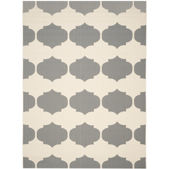 Safavieh Courtyard Elwyn Geometric Indoor/Outdoor Area Rug, Beige/Anthracite, 9' x 12'