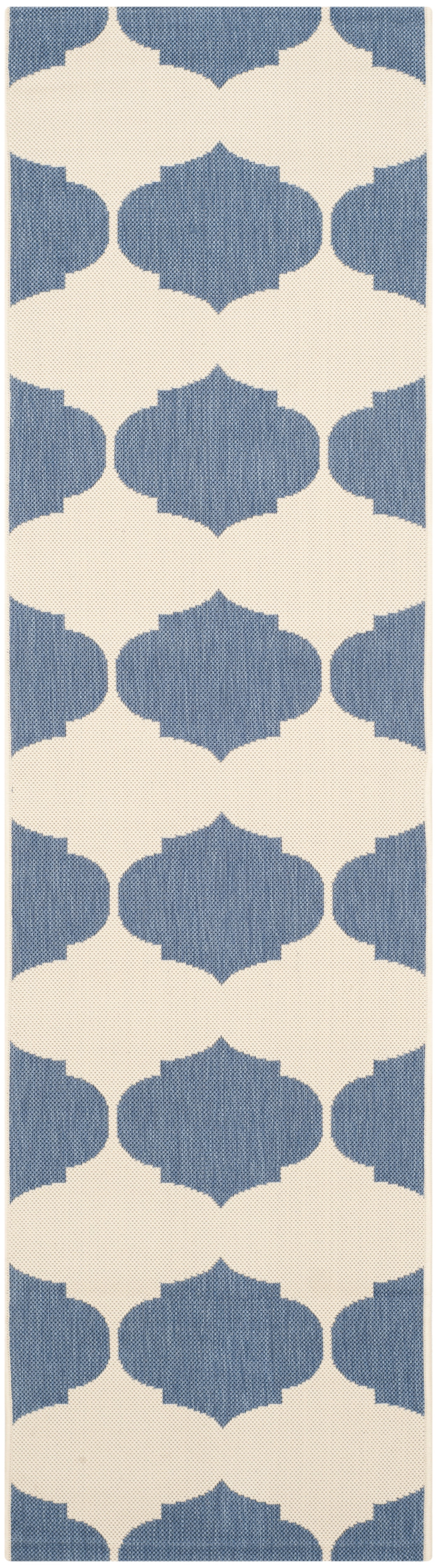 SAFAVIEH Courtyard Elwyn Geometric Trellis Indoor/Outdoor Runner Rug, 2 ...