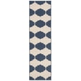 thumbnail image 1 of Safavieh Courtyard Elwyn Geometric Indoor/Outdoor Runner Rug, Beige/Navy, 2'3" x 8', 1 of 9