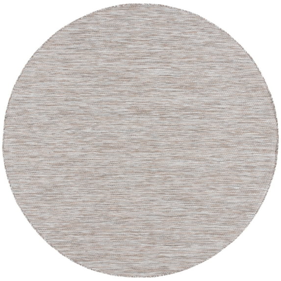 Safavieh Courtyard Emmeline Abstract Indoor/Outdoor Area Rug, Ivory/Beige Gray, 6'7" x 6'7" Round