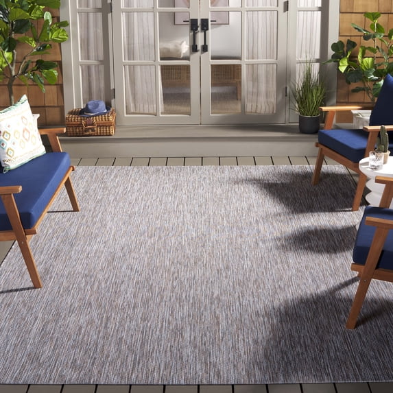 Safavieh Courtyard Emmeline Abstract Indoor/Outdoor Area Rug, Ivory/Beige Gray, 6'7" x 6'7" Square