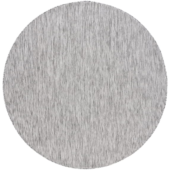 Safavieh Courtyard Emmeline Abstract Indoor/Outdoor Area Rug, Ivory/Dark Gray, 6'7" x 6'7" Round