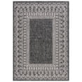 thumbnail image 1 of SAFAVIEH Courtyard Emmett Bordered Indoor/Outdoor Area Rug, Black/Beige, 8' x 11', 1 of 5