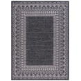 thumbnail image 1 of SAFAVIEH Courtyard Emmett Bordered Indoor/Outdoor Area Rug, Black/Beige, 8' x 11', 1 of 11