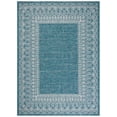 thumbnail image 1 of SAFAVIEH Courtyard Emmett Bordered Indoor/Outdoor Area Rug, Blue/Grey, 5'3" x 7'7", 1 of 6