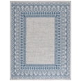 thumbnail image 1 of SAFAVIEH Courtyard Emmett Bordered Indoor/Outdoor Area Rug, Grey/Navy, 8' x 11', 1 of 13