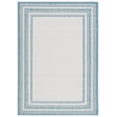 thumbnail image 1 of SAFAVIEH Courtyard Ercan Bordered Indoor/Outdoor Area Rug, Ivory/Aqua, 10' x 14', 1 of 16