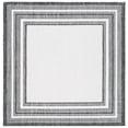 thumbnail image 1 of SAFAVIEH Courtyard Ercan Bordered Indoor/Outdoor Area Rug, Ivory/Black, 4' x 4' Square, 1 of 13
