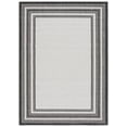 thumbnail image 1 of SAFAVIEH Courtyard Ercan Bordered Indoor/Outdoor Area Rug, Ivory/Black, 4' x 5'7", 1 of 6