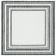 thumbnail image 1 of SAFAVIEH Courtyard Ercan Bordered Indoor/Outdoor Area Rug, Ivory/Black, 5'3" x 5'3" Square, 1 of 6