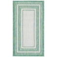 thumbnail image 1 of Safavieh Courtyard Ercan Bordered Indoor/Outdoor Area Rug, Ivory/Green, 2'3" x 4', 1 of 14