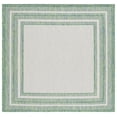 thumbnail image 1 of Safavieh Courtyard Ercan Bordered Indoor/Outdoor Area Rug, Ivory/Green, 5'3" x 5'3" Square, 1 of 14