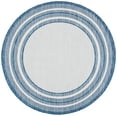 thumbnail image 1 of SAFAVIEH Courtyard Ercan Bordered Indoor/Outdoor Area Rug, Ivory/Navy, 4' x 4' Round, 1 of 7