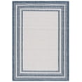 thumbnail image 1 of Safavieh Courtyard Ercan Bordered Indoor/Outdoor Area Rug, Ivory/Navy, 4' x 5'7", 1 of 16