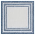 thumbnail image 1 of SAFAVIEH Courtyard Ercan Bordered Indoor/Outdoor Area Rug, Ivory/Navy, 6'7" x 6'7" Square, 1 of 7