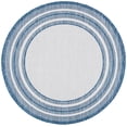 thumbnail image 1 of Safavieh Courtyard Ercan Bordered Indoor/Outdoor Area Rug, Ivory/Navy, 9' x 9' Round, 1 of 11