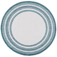 thumbnail image 1 of Safavieh Courtyard Ercan Bordered Indoor/Outdoor Area Rug, Ivory/Teal, 4' x 4' Round, 1 of 11