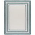 thumbnail image 1 of Safavieh Courtyard Ercan Bordered Indoor/Outdoor Area Rug, Ivory/Teal, 8' x 10', 1 of 16