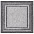 thumbnail image 1 of SAFAVIEH Courtyard Ercan Bordered Indoor/Outdoor Area Rug, Light Grey/Black, 10' x 10' Square, 1 of 6