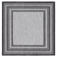 thumbnail image 1 of Safavieh Courtyard Ercan Bordered Indoor/Outdoor Area Rug, Light Gray/Black, 4' x 4' Square, 1 of 15