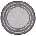 thumbnail image 1 of Safavieh Courtyard Ercan Bordered Indoor/Outdoor Area Rug, Light Gray/Black, 5'3" x 5'3" Round, 1 of 10