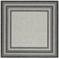 thumbnail image 1 of Safavieh Courtyard Ercan Bordered Indoor/Outdoor Area Rug, Light Gray/Black, 7'10" x 7'10" Square, 1 of 15