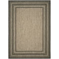 thumbnail image 1 of SAFAVIEH Courtyard Ercan Bordered Indoor/Outdoor Area Rug, Natural/Black, 10' x 14', 1 of 8