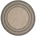 thumbnail image 1 of Safavieh Courtyard Ercan Bordered Indoor/Outdoor Area Rug, Natural/Black, 4' x 4' Round, 1 of 12