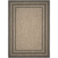 thumbnail image 1 of SAFAVIEH Courtyard Ercan Bordered Indoor/Outdoor Area Rug, Natural/Black, 8' x 10', 1 of 18