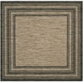 thumbnail image 1 of SAFAVIEH Courtyard Ercan Bordered Indoor/Outdoor Area Rug, Natural/Black, 9' x 9' Square, 1 of 8