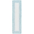 thumbnail image 1 of Safavieh Courtyard Ercan Bordered Indoor/Outdoor Runner Rug, Ivory/Aqua, 2'3" x 8', 1 of 12