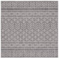thumbnail image 1 of SAFAVIEH Courtyard Eric Geometric Indoor/Outdoor Area Rug, Black/Grey, 4' x 4' Square, 1 of 13