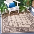 thumbnail image 1 of Safavieh Courtyard Erin Bordered Indoor/Outdoor Area Rug, Sand/Black, 5'3" x 7'7", 1 of 10