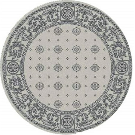 SAFAVIEH Courtyard Erin Bordered Indoor/Outdoor Area Rug, Sand/Black, 6'7" x 6'7" Round