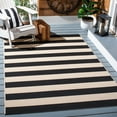 thumbnail image 1 of Safavieh Courtyard Ermintrude Striped Indoor/Outdoor Area Rug, Beige/Black, 2' x 3'7", 1 of 12
