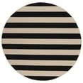 thumbnail image 1 of Safavieh Courtyard Ermintrude Striped Indoor/Outdoor Area Rug, Beige/Black, 5'3" x 5'3" Round, 1 of 12
