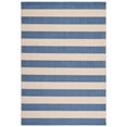thumbnail image 1 of Safavieh Courtyard Ermintrude Striped Indoor/Outdoor Area Rug, Beige/Blue, 4' x 5'7", 1 of 9