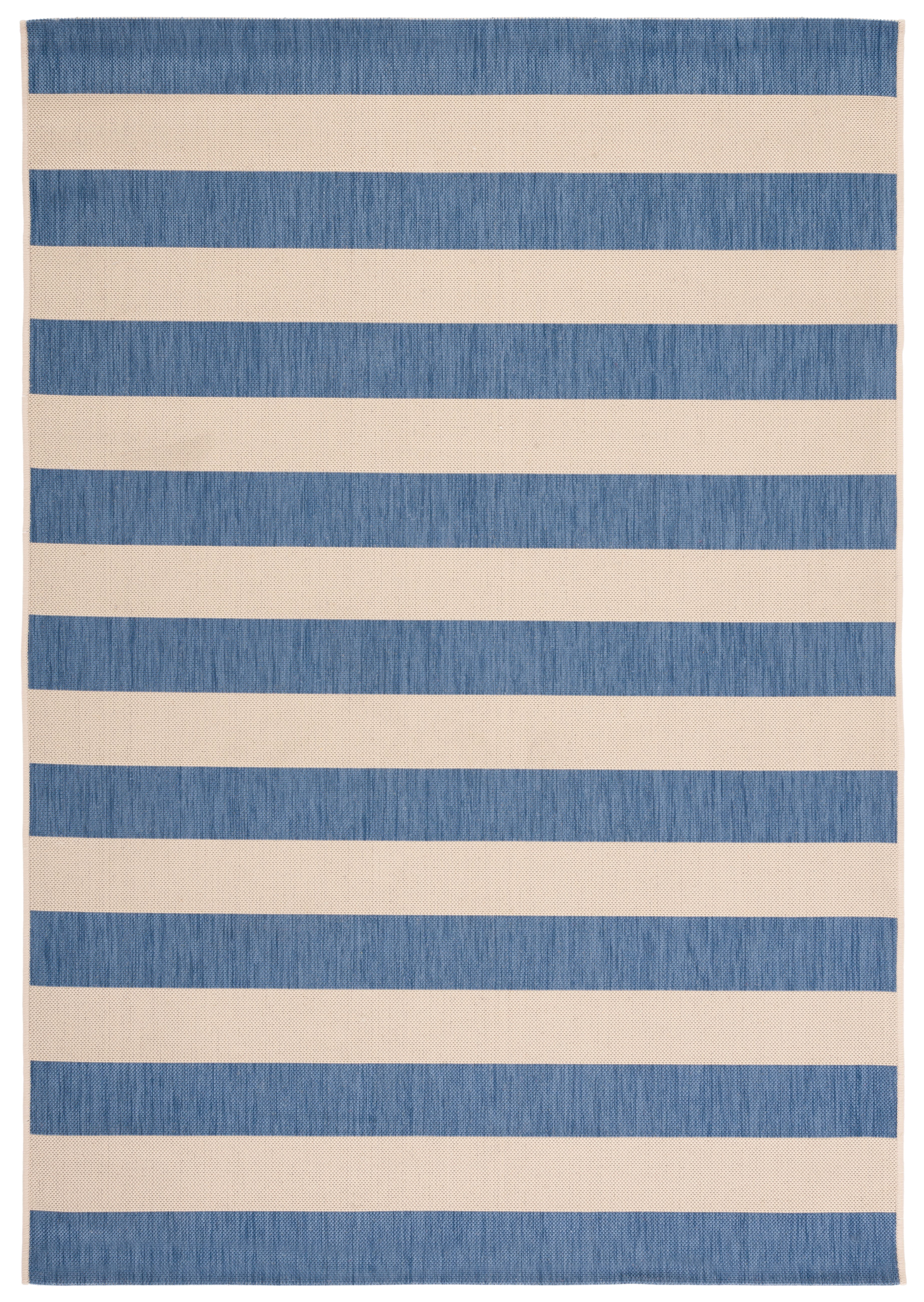 Safavieh Courtyard Ermintrude Striped Indoor/Outdoor Area Rug, Beige/Blue, 9' x 12'