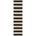 thumbnail image 1 of Safavieh Courtyard Ermintrude Striped Indoor/Outdoor Runner Rug, Beige/Black, 2'3" x 12', 1 of 13