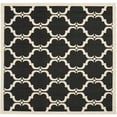 thumbnail image 1 of SAFAVIEH Courtyard Estelle Geometric Indoor/Outdoor Area Rug, 5'3" x 5'3" Square, Black/Beige, 1 of 11