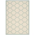 thumbnail image 1 of SAFAVIEH Courtyard Estelle Geometric Indoor/Outdoor Area Rug, 5'3" x 7'7", Beige/Aqua, 1 of 4