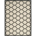 thumbnail image 1 of SAFAVIEH Courtyard Estelle Geometric Indoor/Outdoor Area Rug, 6'7" x 9'6", Beige/Black, 1 of 2