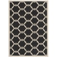 thumbnail image 1 of SAFAVIEH Courtyard Estelle Geometric Indoor/Outdoor Area Rug, Black/Beige, 5'3" x 7'7", 1 of 11