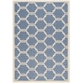 thumbnail image 1 of SAFAVIEH Courtyard Estelle Geometric Indoor/Outdoor Area Rug, Blue/Beige, 4' x 5'7", 1 of 9
