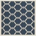 thumbnail image 1 of SAFAVIEH Courtyard Estelle Geometric Indoor/Outdoor Area Rug, Navy/Beige, 6'7" x 6'7" Square, 1 of 10