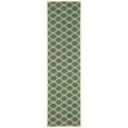 thumbnail image 1 of SAFAVIEH Courtyard Estelle Geometric Indoor/Outdoor Runner Rug, Dark Green/Beige, 2'3" x 8', 1 of 12