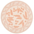 thumbnail image 1 of Safavieh Courtyard Euler Floral Indoor/Outdoor Area Rug, Natural/Terracotta, 6'7" x 6'7" Round, 1 of 7