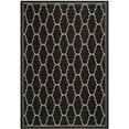 thumbnail image 1 of SAFAVIEH Courtyard Eustacia Geometric Indoor/Outdoor Area Rug, Black/Beige, 4' x 5'7", 1 of 4