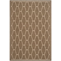 SAFAVIEH Courtyard Eustacia Geometric Indoor/Outdoor Area Rug, Brown/Beige, 9' x 12'6"